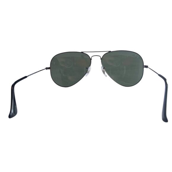 Ray-Ban Like New Aviator Sunglasses RB3025 Gunmetal Grey Frames G-15 Green Lens - Picture 4 of 16